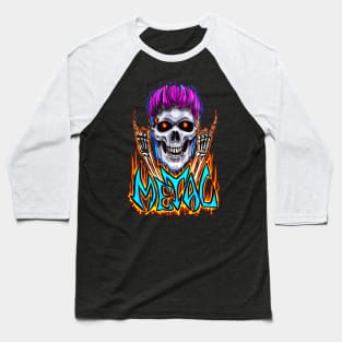 Punk Rocker Skeleton Baseball T-Shirt